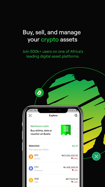 Busha: Buy & Sell BTC, ETH - Image screenshot of android app
