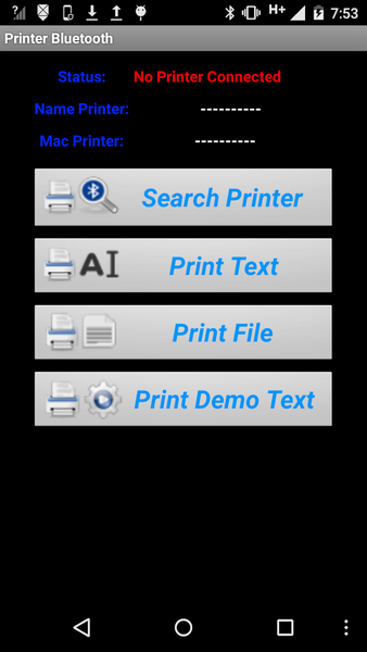 Printer Bluetooth - عکس برنامه موبایلی اندروید