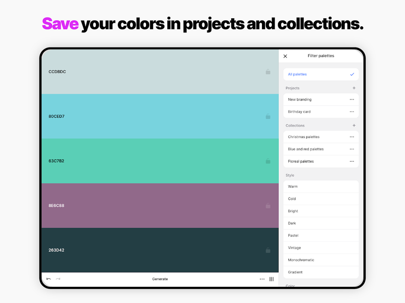 Coolors - عکس برنامه موبایلی اندروید