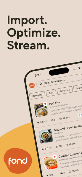 Fond - Streaming Recipes - Image screenshot of android app