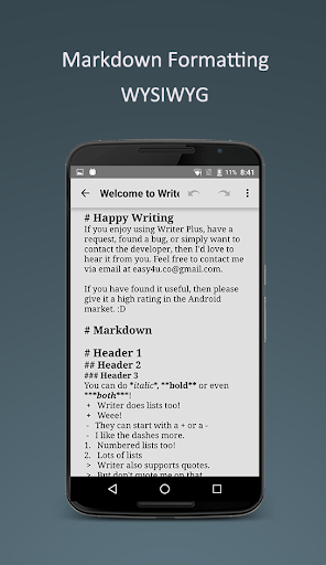 Writer Plus (Write On the Go) - عکس برنامه موبایلی اندروید