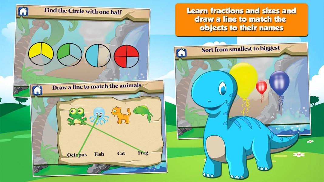 Dino ۱st-Grade Learning Games - عکس بازی موبایلی اندروید