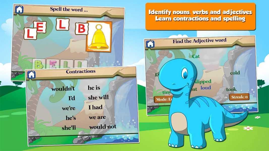Dino ۱st-Grade Learning Games - عکس بازی موبایلی اندروید