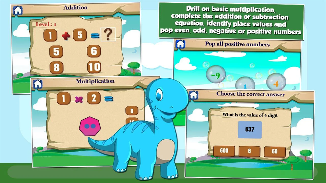 Dino Grade 2 Games - Gameplay image of android game