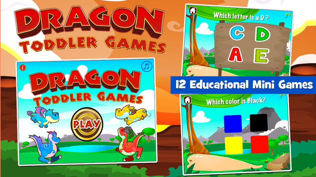 Dragon Toddler Games - Gameplay image of android game