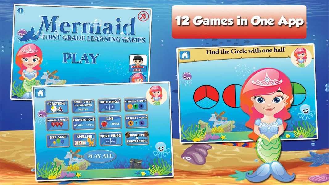 Mermaid Princess Grade 1 Games - عکس بازی موبایلی اندروید