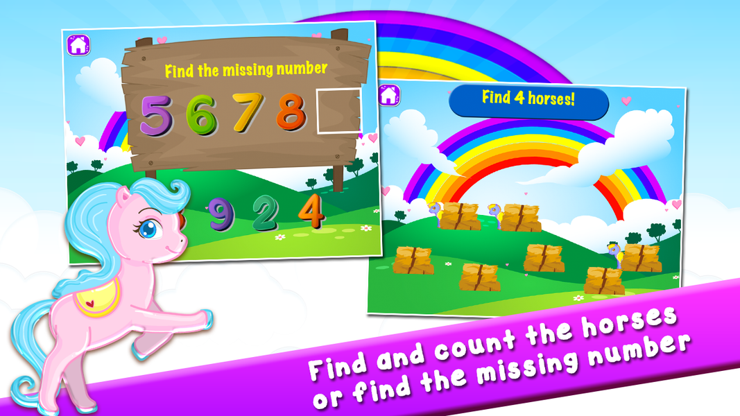 Pony Learns Preschool Math - عکس بازی موبایلی اندروید
