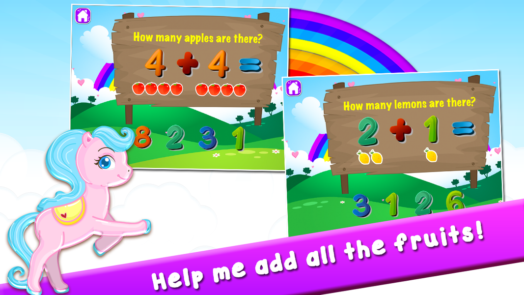 Pony Learns Preschool Math - عکس بازی موبایلی اندروید