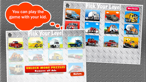 Trucks Puzzles: Kids Trucks - عکس بازی موبایلی اندروید