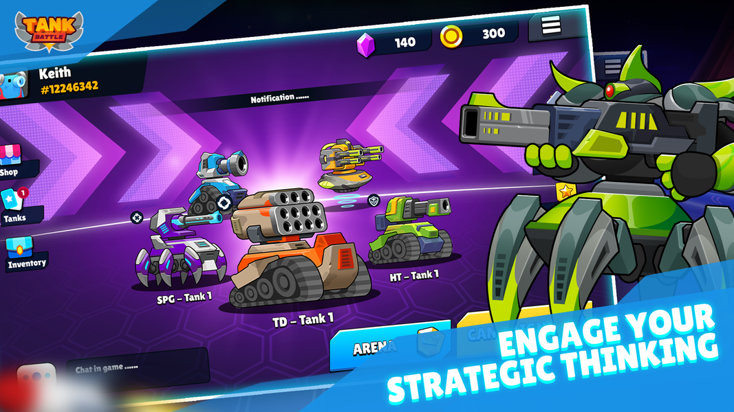 Tank Battle - Gameplay image of android game