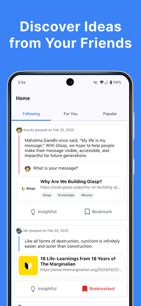 Glasp: AI Summary & Highlight - عکس برنامه موبایلی اندروید
