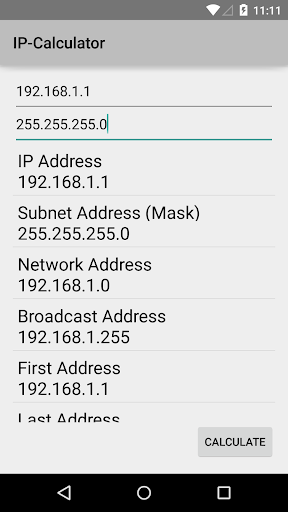 IP Calculator - عکس برنامه موبایلی اندروید
