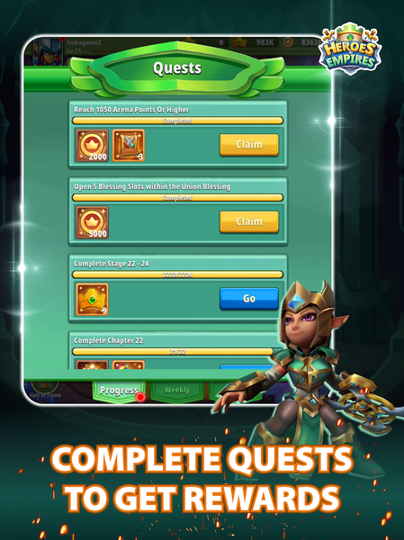Heroes & Empires: Idle RPG - عکس بازی موبایلی اندروید