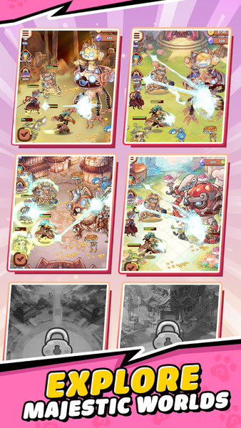 Meow Meow Warriors - Gameplay image of android game