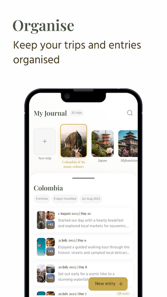 Journalfy Travel Journal - عکس برنامه موبایلی اندروید