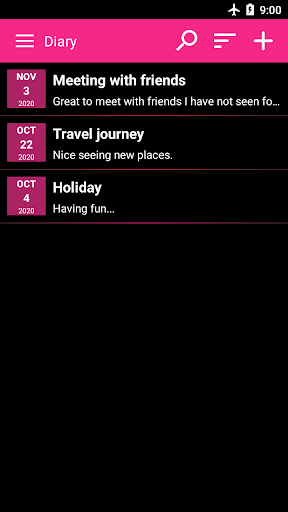Diary, Journal app with lock - عکس برنامه موبایلی اندروید