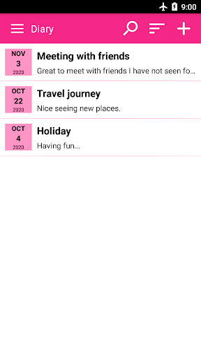 Diary, Journal app with lock - عکس برنامه موبایلی اندروید