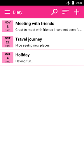 Diary with lock - Image screenshot of android app