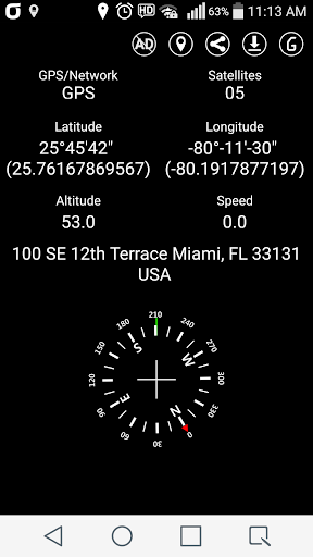 Simple GPS Coordinate Display - عکس برنامه موبایلی اندروید