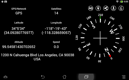 Simple GPS Coordinate Display - عکس برنامه موبایلی اندروید
