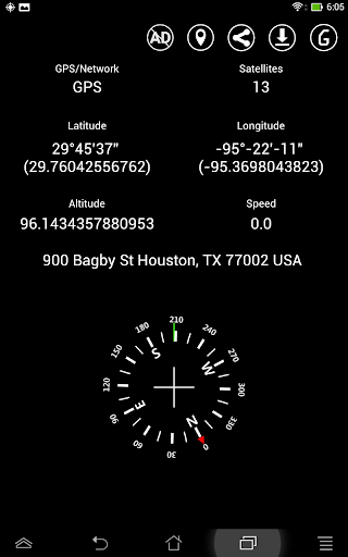 Simple GPS Coordinate Display - عکس برنامه موبایلی اندروید