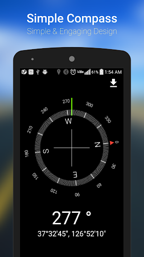 Simple Compass - عکس برنامه موبایلی اندروید