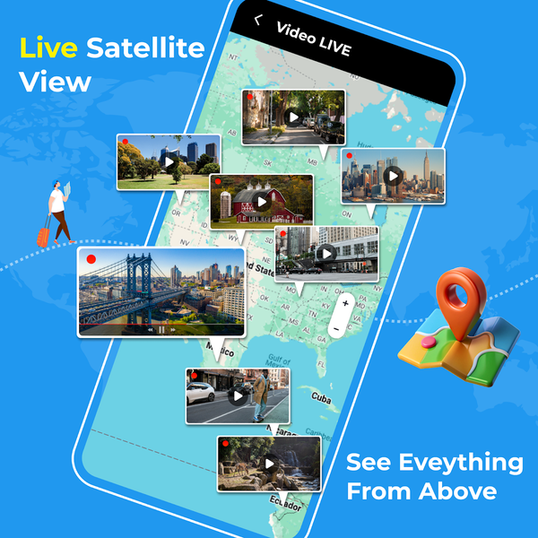 Live Satellite View-Earth Maps - عکس برنامه موبایلی اندروید