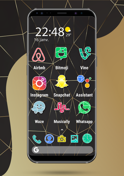 Apolo Polygon - Theme, Icon pa - Image screenshot of android app