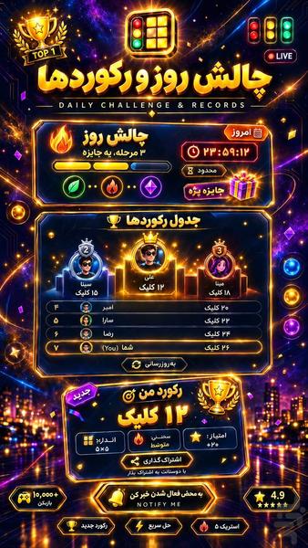 چالش چراغ ها - عکس بازی موبایلی اندروید