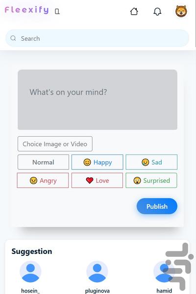 Fleexify Social Network - Image screenshot of android app