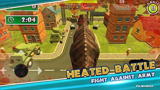Dino Sim Dinosaur City Rampage - Gameplay image of android game