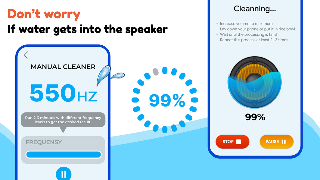 Speaker Cleaner, Water Eject - عکس برنامه موبایلی اندروید