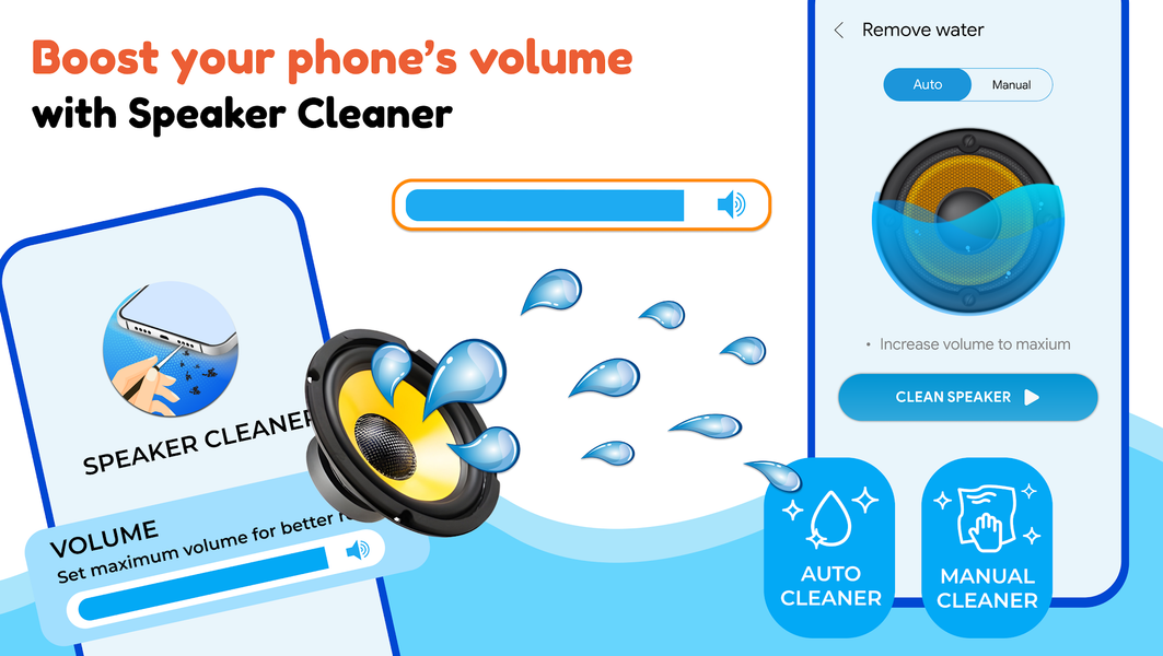 Speaker Cleaner, Water Eject - عکس برنامه موبایلی اندروید