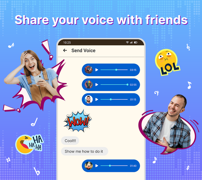 Voice AI - Changer Your Voice - عکس برنامه موبایلی اندروید