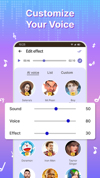 Voice AI - Changer Your Voice - عکس برنامه موبایلی اندروید