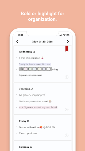 Listberry - agenda planner - Image screenshot of android app