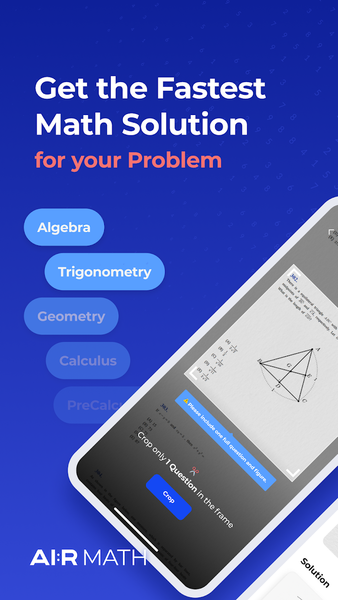 AIR MATH. Homework Helper - Image screenshot of android app