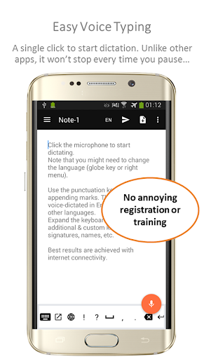 Speechnotes - Speech To Text - Image screenshot of android app
