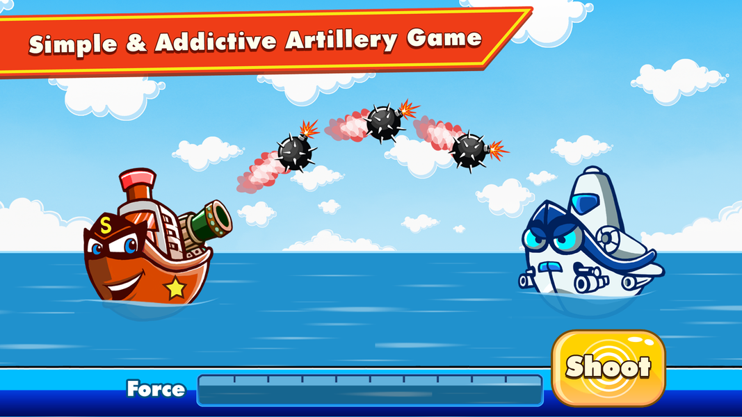 SEA Conflict: Naval Artillery - Gameplay image of android game