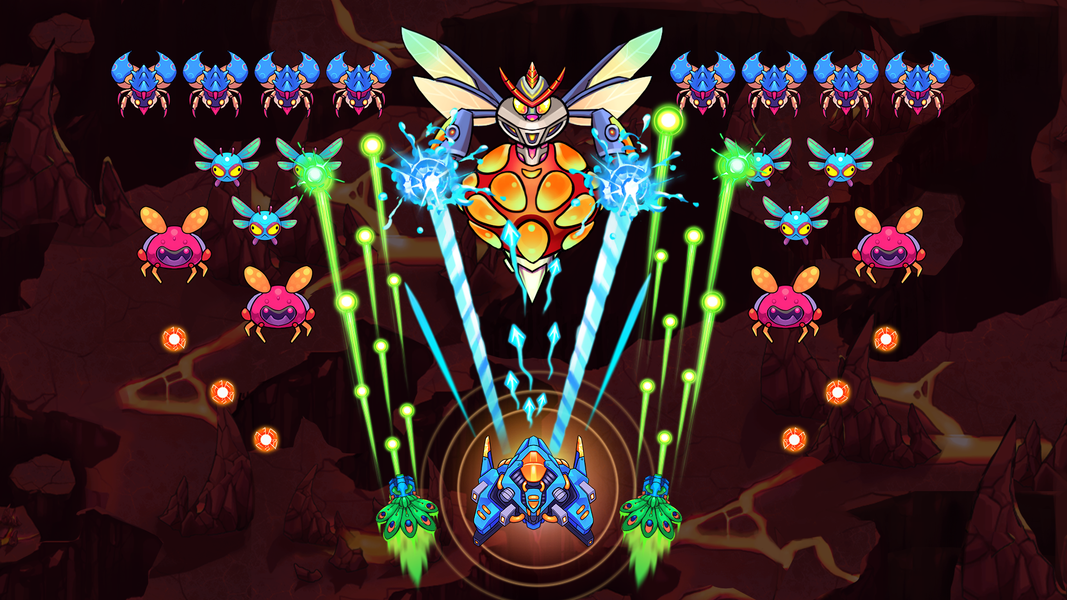Insect Shooter: Galaxy Attack - Gameplay image of android game