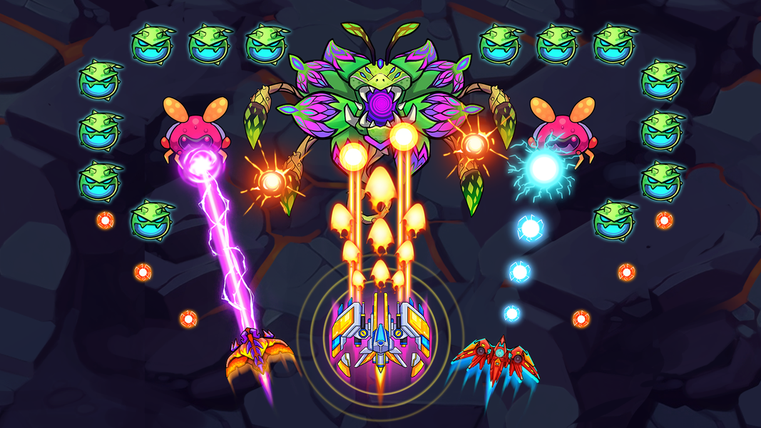 Insect Shooter: Galaxy Attack - Gameplay image of android game