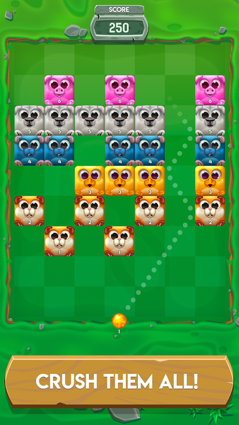 Balls Vs Animals: Brick Crush. - Gameplay image of android game