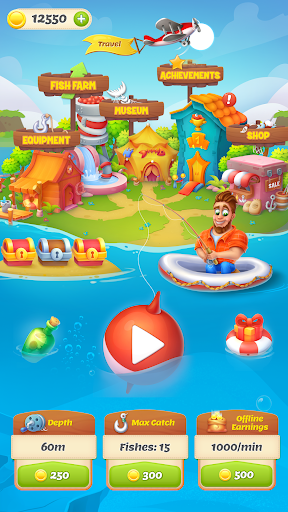 Idle Fishing Game. Catch fish. - Gameplay image of android game