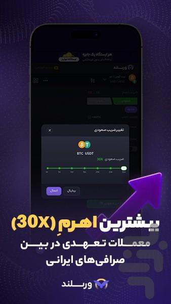 ورسلند،بازار خرید و فروش ارز دیجیتال - عکس برنامه موبایلی اندروید