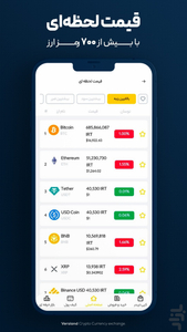 ورسلند،بازار خرید و فروش ارز دیجیتال - عکس برنامه موبایلی اندروید
