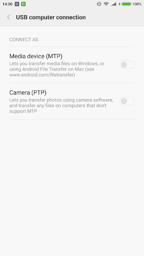 USB Settings - Image screenshot of android app