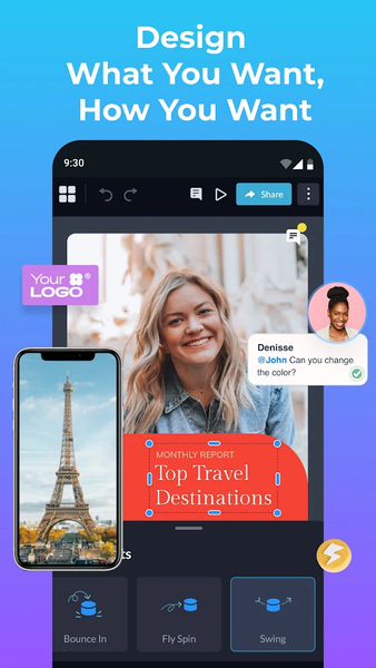 Visme - Graphic Design Maker - Image screenshot of android app