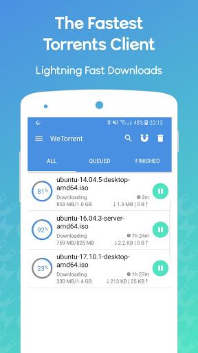 WeTorrent - Torrent Downloader - عکس برنامه موبایلی اندروید
