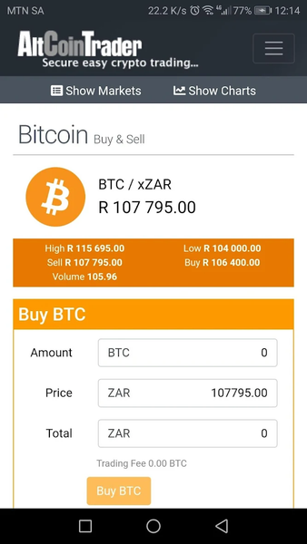 AltCoinTrader: Bitcoin, Crypto - Image screenshot of android app