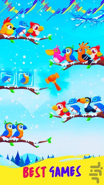 Birds Sort Color 2023 - Gameplay image of android game
